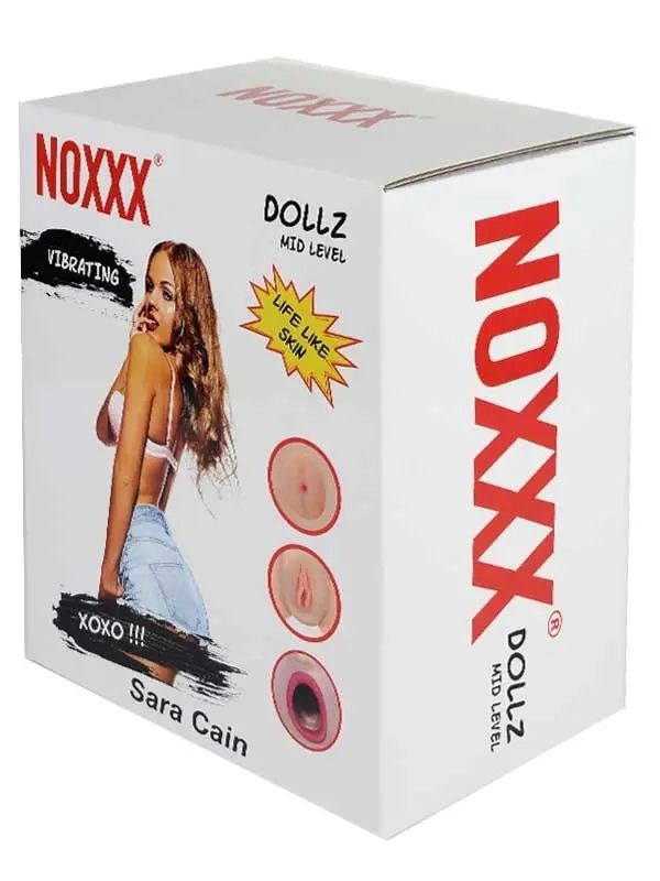 Noxx Sara Cain 3D Yüzlü Reslistik Vajina Anüslü 3 İşlevli Şişme Kadın