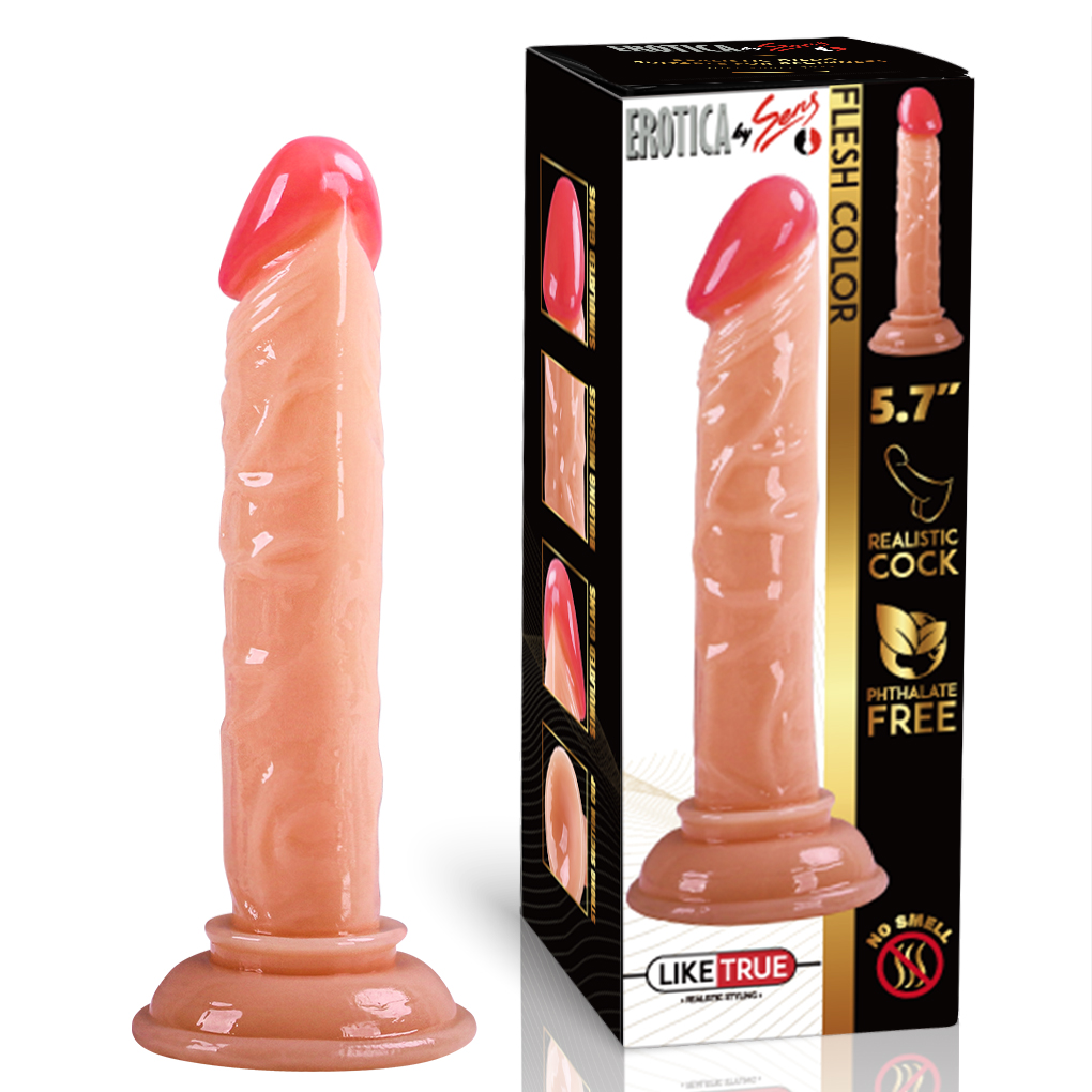 UNIQUE Realistik Dokuda Mini Dildo Vantuzlu Gerçekçi Yapay Penis 14 CM