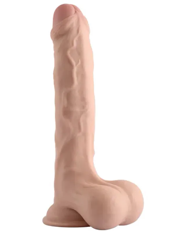 10" Dual Layer Oynar Derili Gerçekçi Penis 25 cm