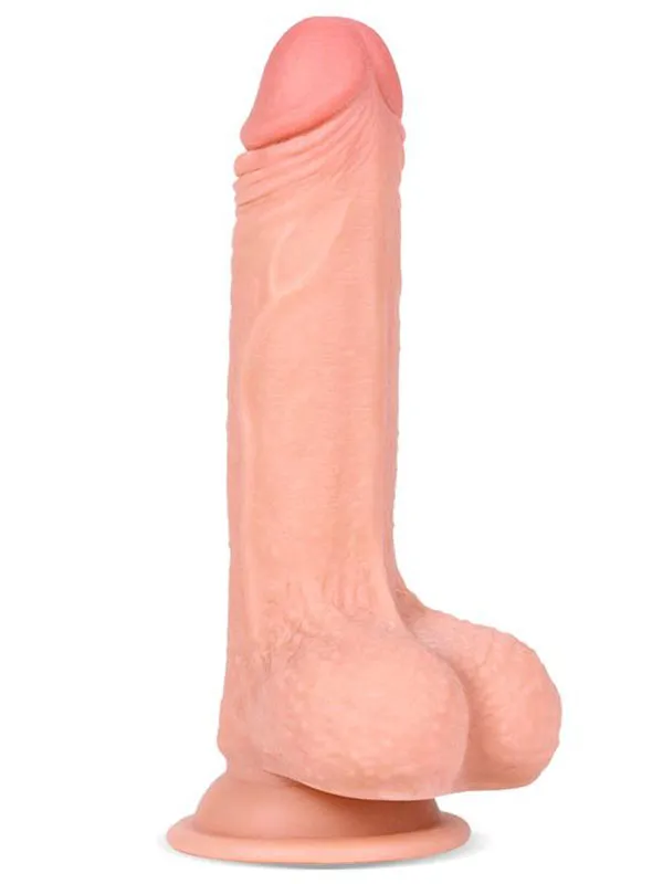 7" Dual Layer Oynar Derili Realistik Penis 18 cm