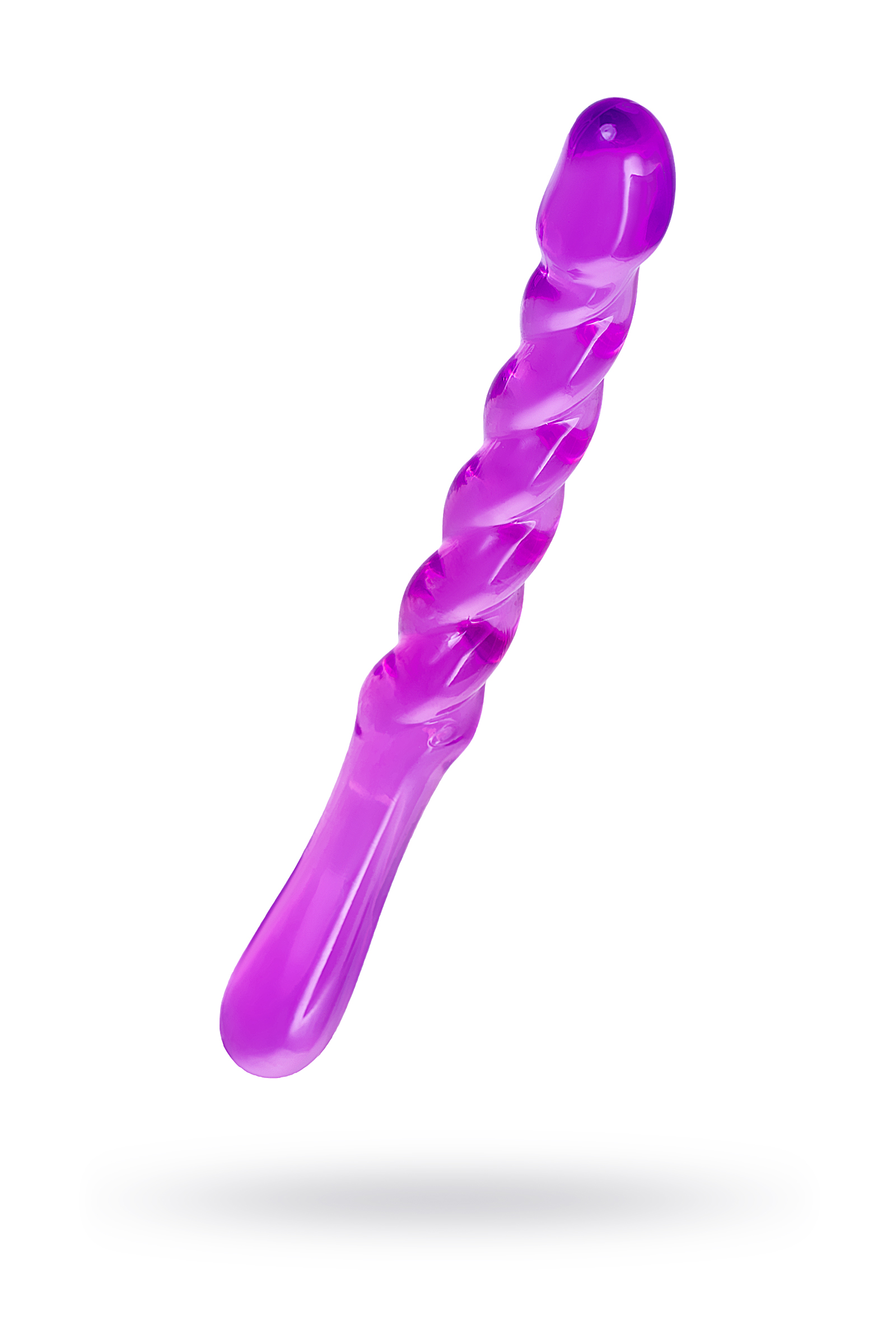 Çift taraflı Jel Dildo  Tanza, TPE, mor, 27,5 cm