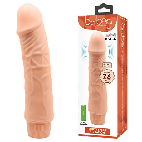 Güçlü Titreşimli 19,5 cm Realistik Vibratör Gerçekci Penis Dildo