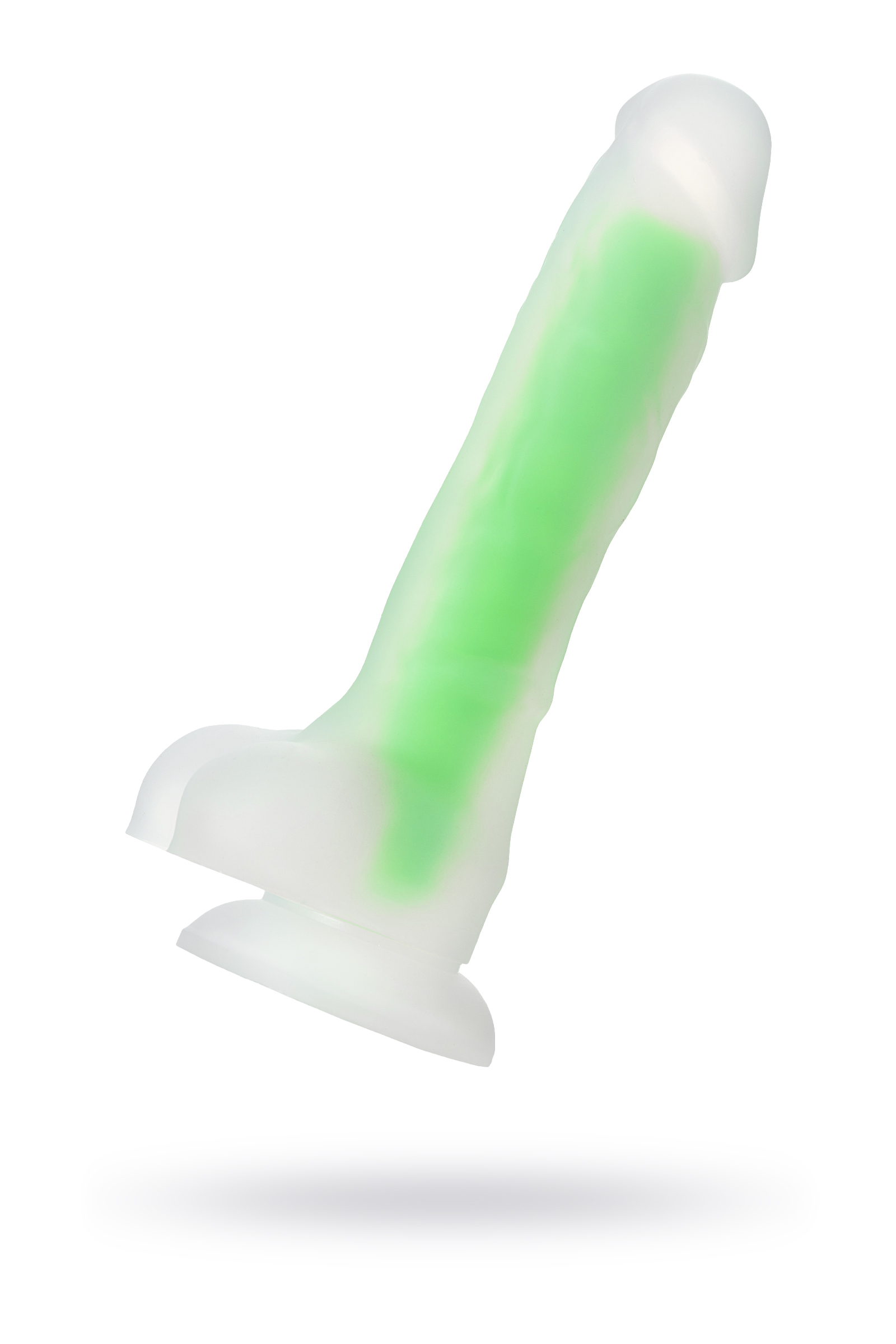 Beyond  Dick Glow Gece Parlayan Dildo, Silikon, Şeffaf, 18 cm