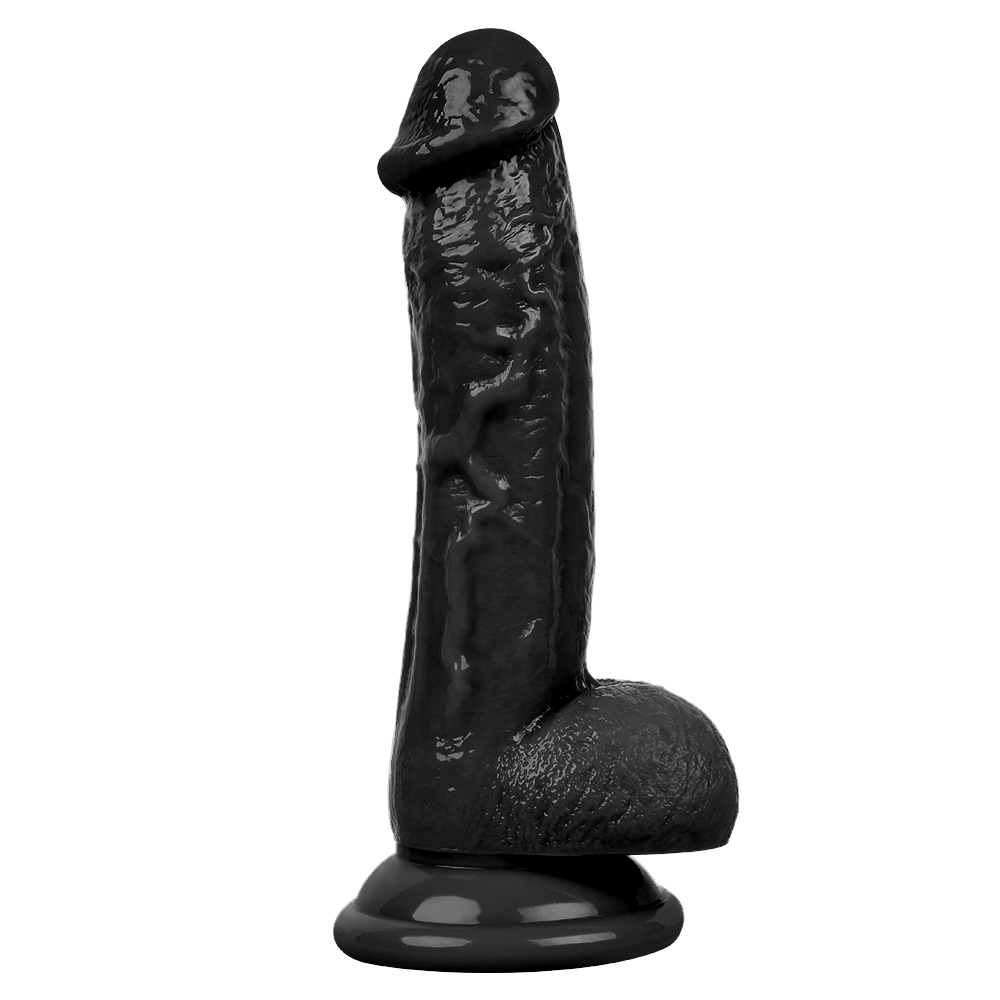 19CM Gerçekçi Siyah Dildo Yapay Penis