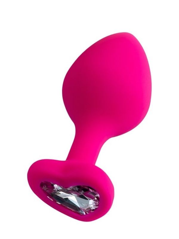  Heart Anal Plug Pembe 8 cm