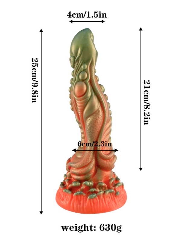 Kırmızı Yeşil Canavar Dildo Model 5