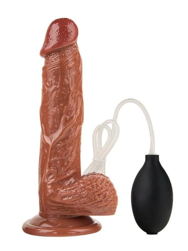 Su Fışkırtma Fonksiyonlu Gerçekçi Vantuzlu Melez Dildo