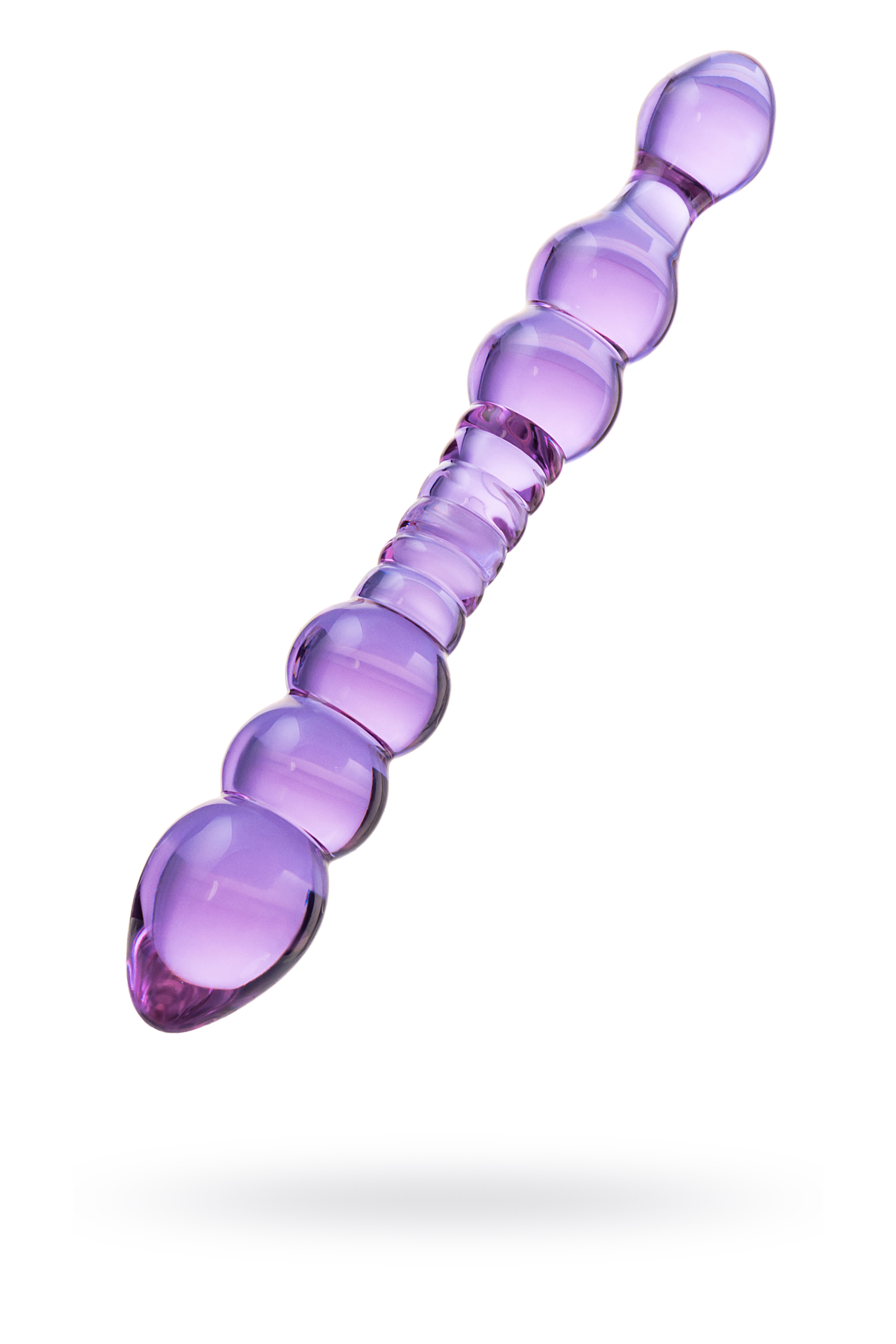 Çift taraflı yapay penis Sexus Glass, cam, pembe, 22,5 cm