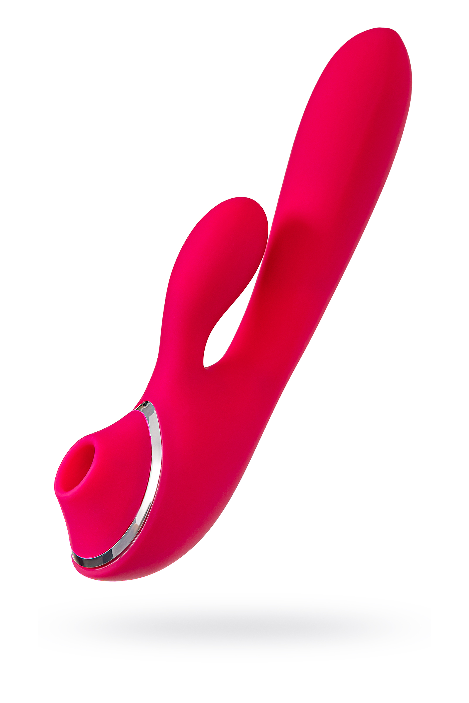 Klitoral uyarıcılı vibratör JOS Doobl, silikon, pembe, 20 cm