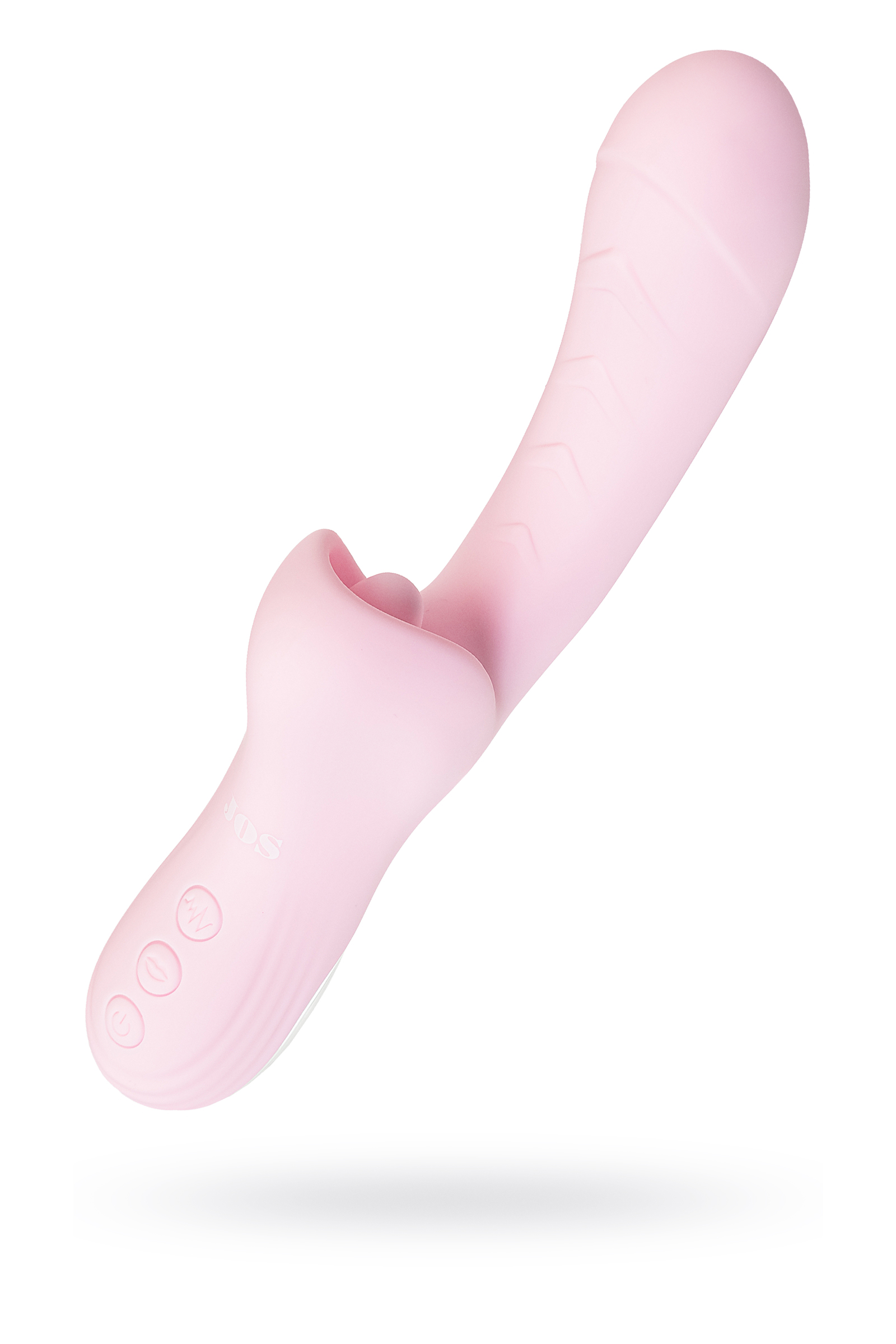 Klitoral uyarıcılı vibratör JOS Orali, silikon, pembe, 22 cm