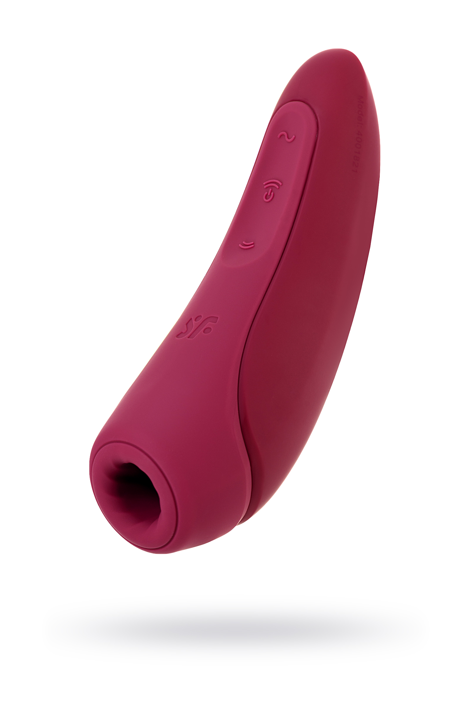 Satisfyer Curvy 1 Connect App Vakum Dalgası Klitoris Vibratörü, silikon, kırmızı, 14,3 cm